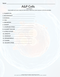 A&P Cells Unscramble Puzzle-Digital Download